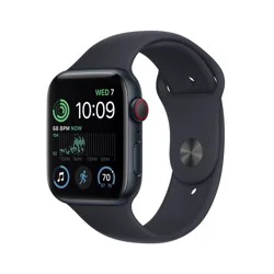 Apple Watch SE 2 GPS + Cellular 44mm Midnight Aluminum Case with Midnight Sport Band (2022) - M/L