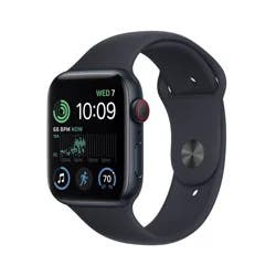 Apple Watch SE 2 GPS + Cellular 44mm Midnight Aluminum Case with Midnight Sport Band (2022) - M/L