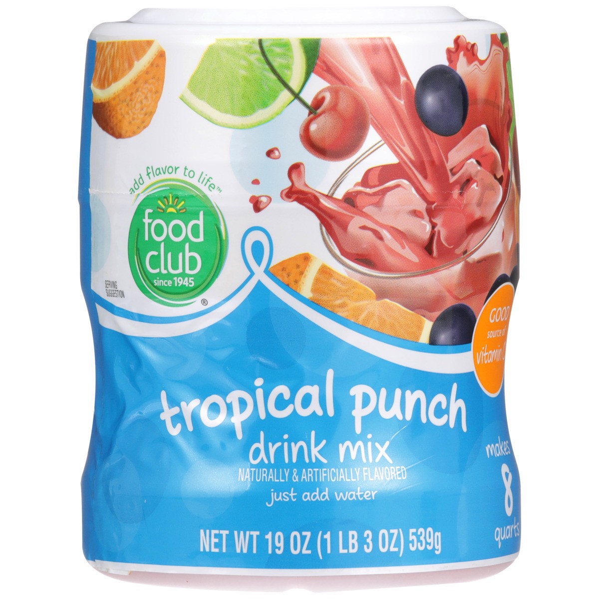 slide 8 of 9, Food Club Tropical Punch Drink Mix, 8 qt