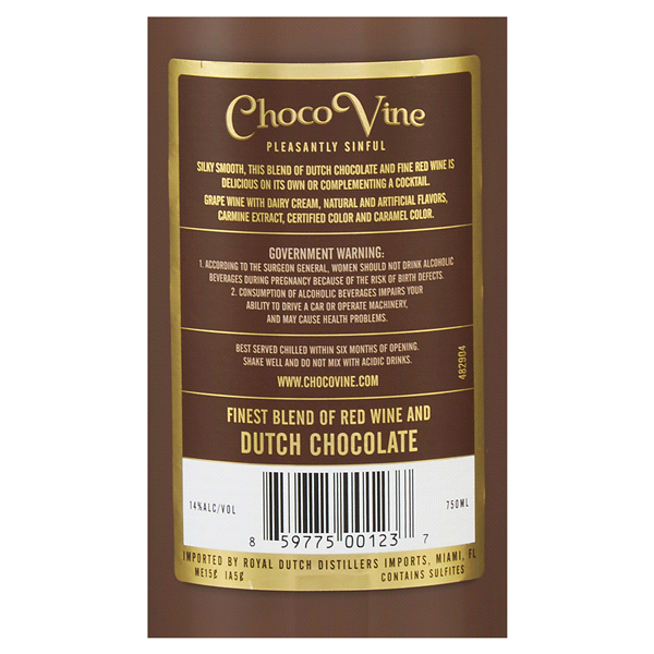 Vine Chocolate Wine