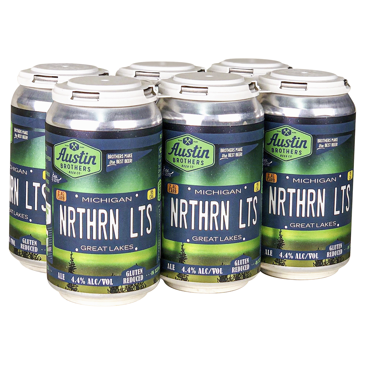 slide 2 of 2, Austin Brothers Nrthrn Lts Golden Ale, 6 ct; 12 oz