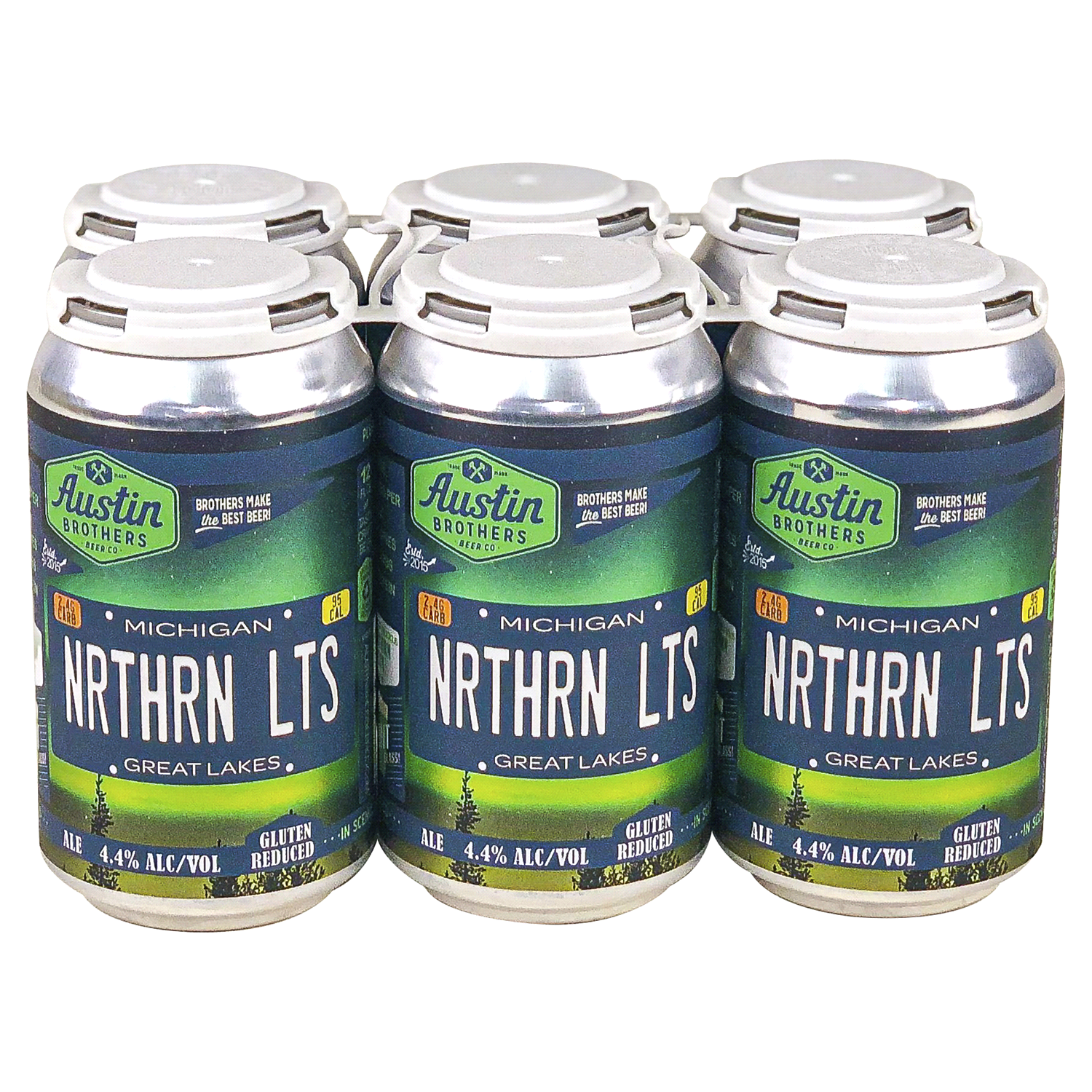 slide 1 of 2, Austin Brothers Nrthrn Lts Golden Ale, 6 ct; 12 oz
