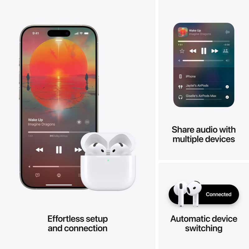 slide 7 of 8, Apple AirPods 4 Wireless Earbuds, 1 ct