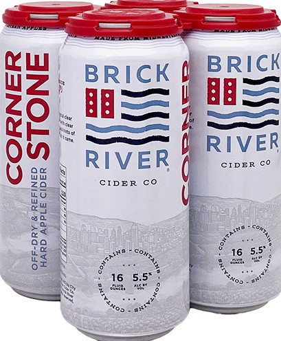 slide 1 of 1, Brick River Cider Co. Conerstone Cider 4 Pack Can, 16 oz