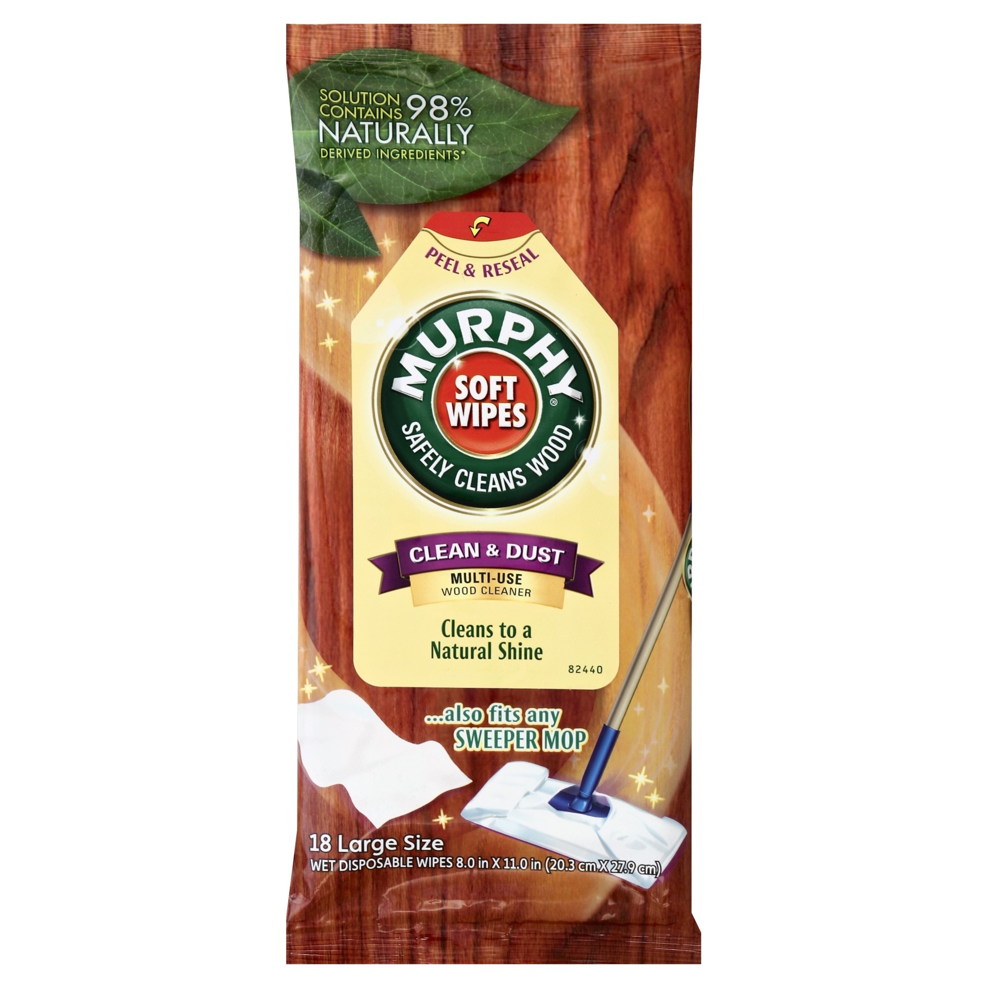 slide 1 of 3, Murphy's's Clean & Dust Wood Cleaner Soft Wipes, 18 ct