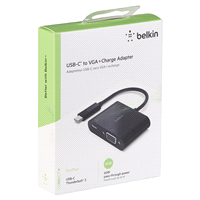 slide 10 of 29, Belkin USB-C to VGA + Charge Adapter, 1 ct