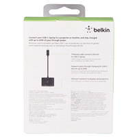 slide 9 of 29, Belkin USB-C to VGA + Charge Adapter, 1 ct