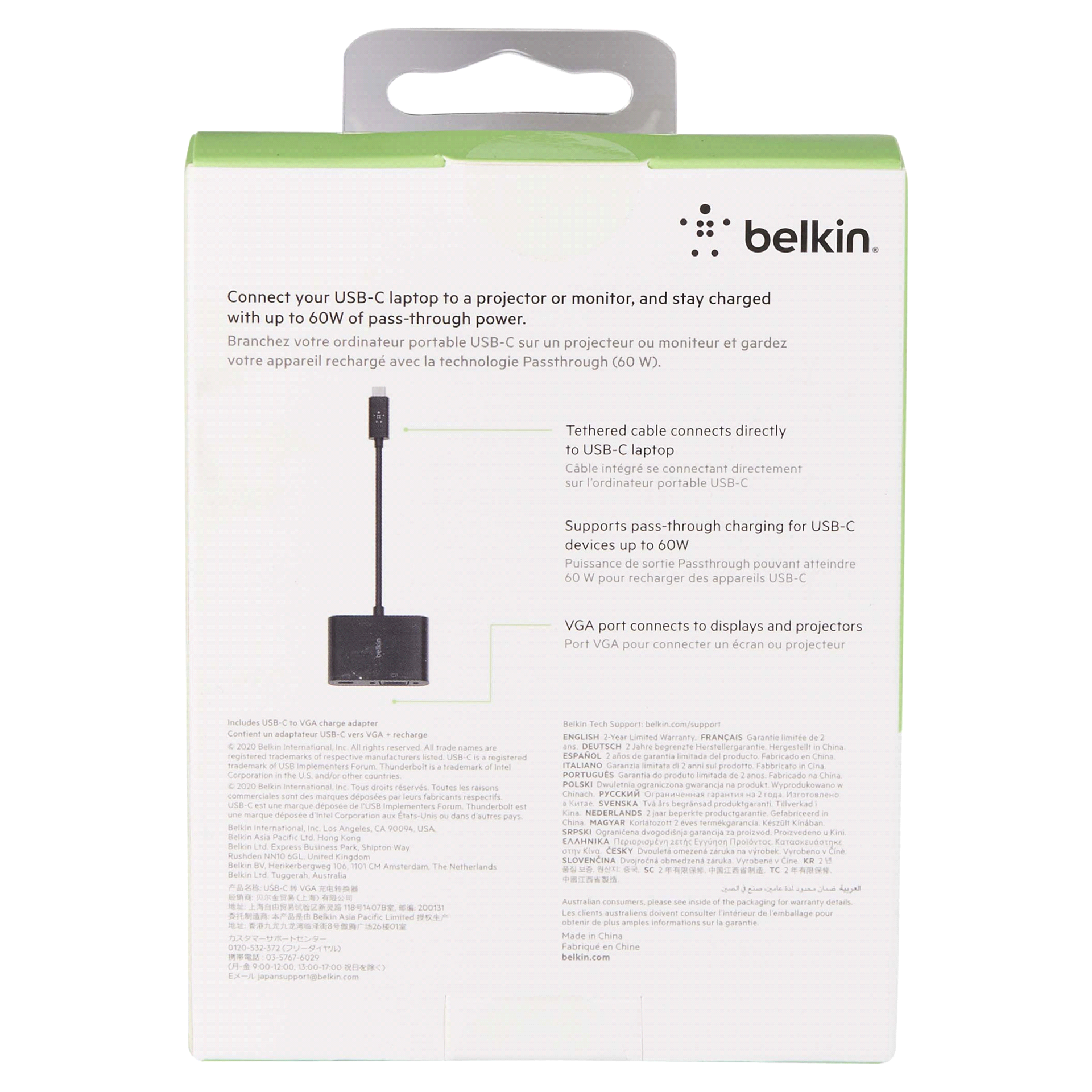 slide 13 of 29, Belkin USB-C to VGA + Charge Adapter, 1 ct