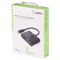 slide 12 of 29, Belkin USB-C to VGA + Charge Adapter, 1 ct