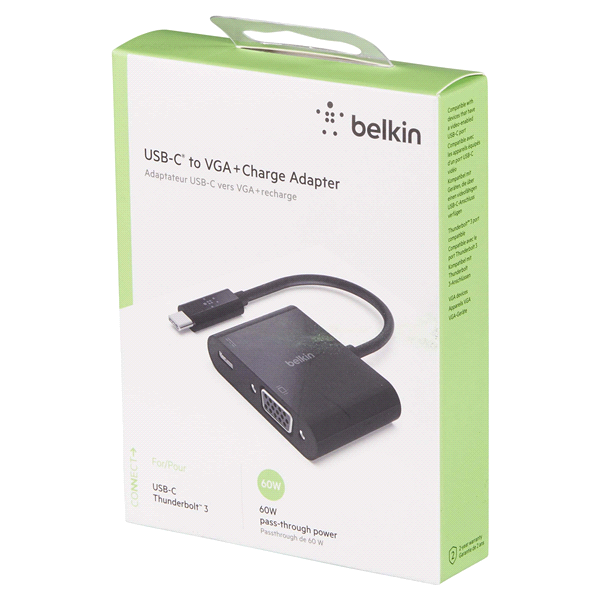 slide 21 of 29, Belkin USB-C to VGA + Charge Adapter, 1 ct