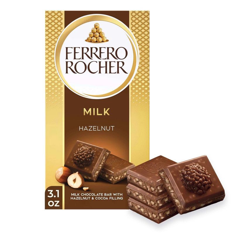 slide 1 of 6, Ferrero Rocher Milk Chocolate Hazelnut Candy Bar - 3.1oz, 3.1 oz