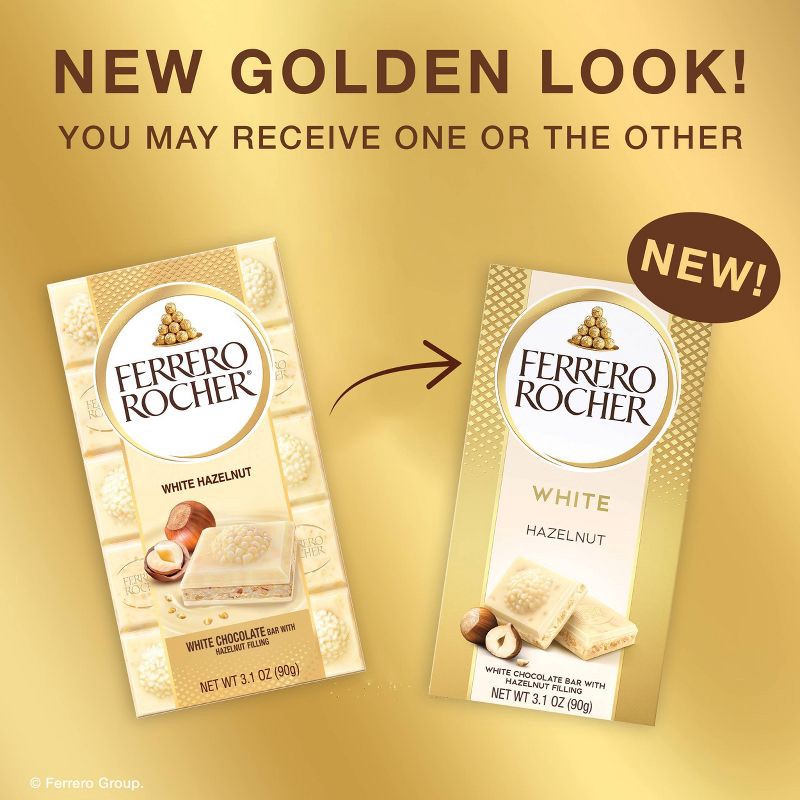 slide 6 of 6, Ferrero Rocher White Chocolate Hazelnut Candy Bar - 3.1oz, 3.1 oz