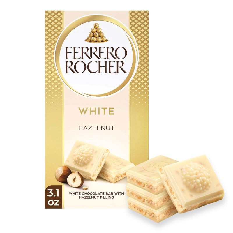 slide 1 of 6, Ferrero Rocher White Chocolate Hazelnut Candy Bar - 3.1oz, 3.1 oz