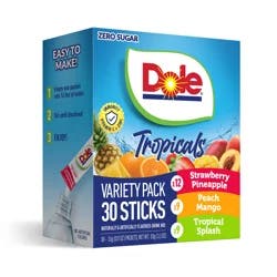 Dole Zero Sugar Tropical Splash Peach Mango & Strawberry Pineapple Water Enhancer Variety Pack