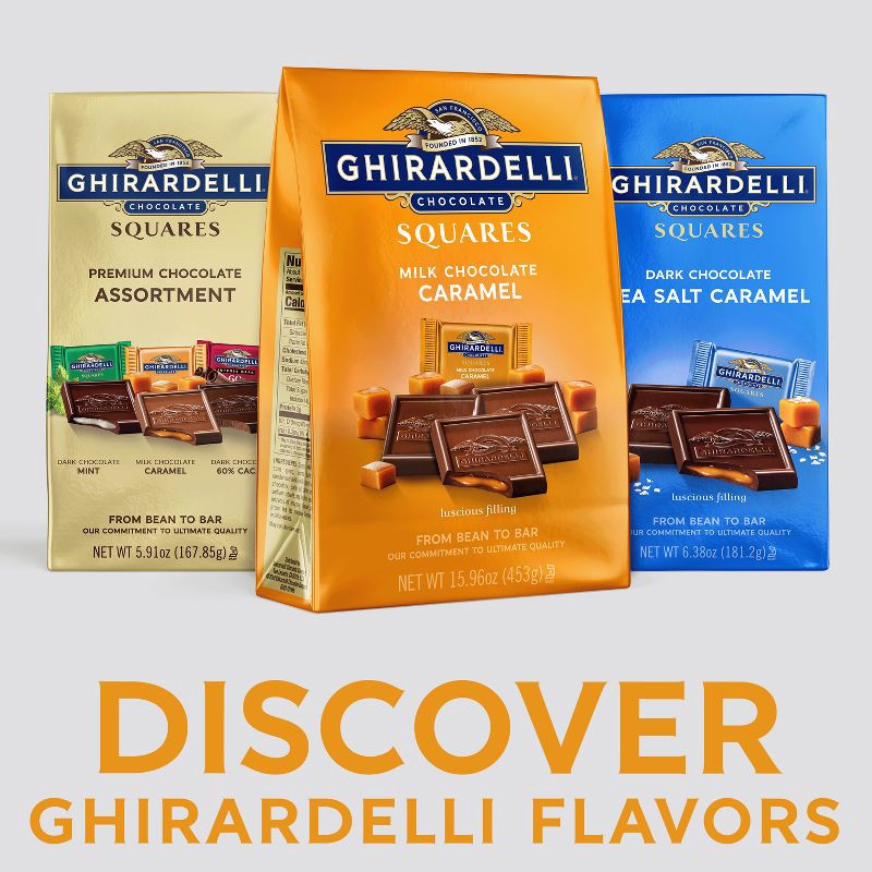 slide 3 of 7, Ghirardelli Milk Chocolate Candy SQUARES with Caramel Filling - 15.96oz, 15.96 oz