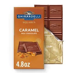 Ghirardelli Caramel Milk Chocolate Candy SQUARES Bar - 4.8oz