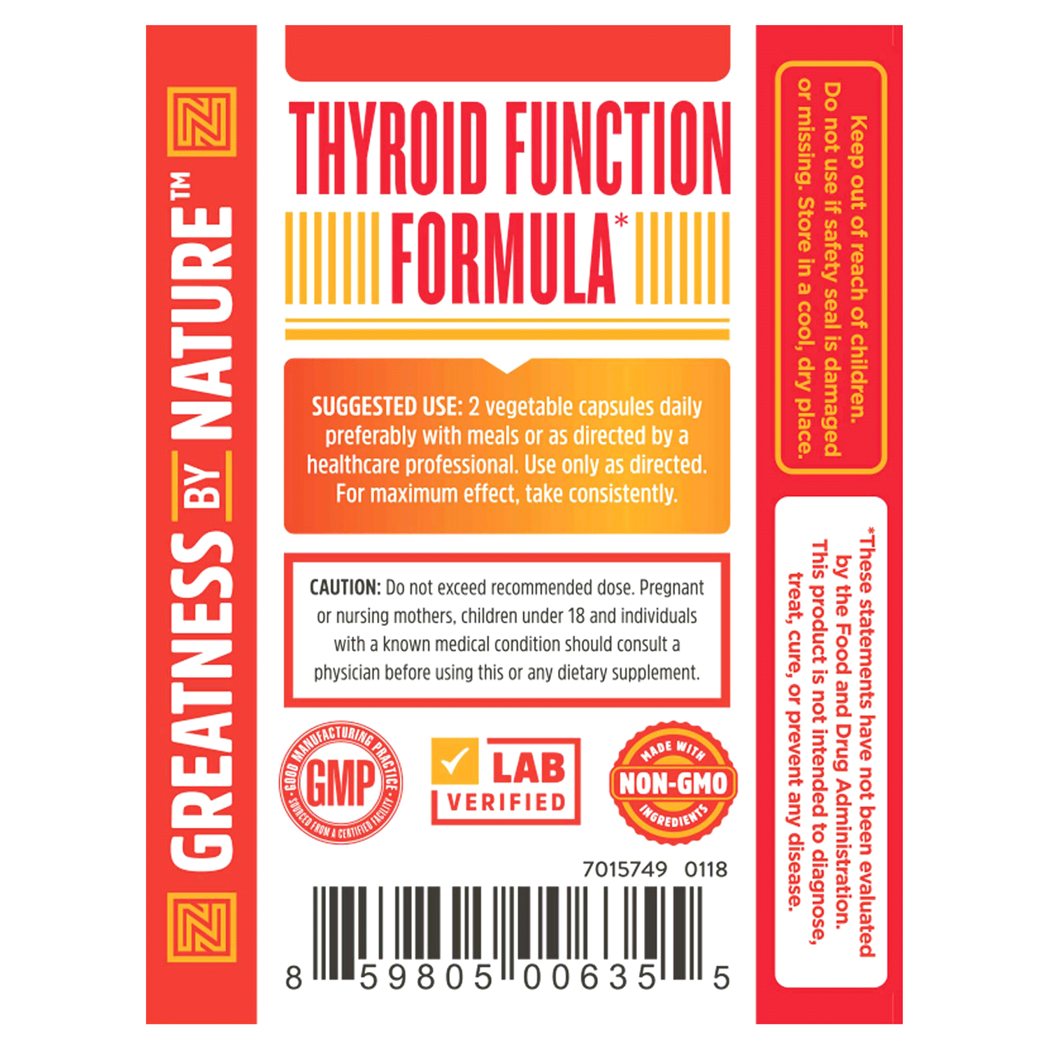 slide 2 of 2, Zhou Thyroid Support with Iodine Capsules 60 ea Bottle, 60 ct
