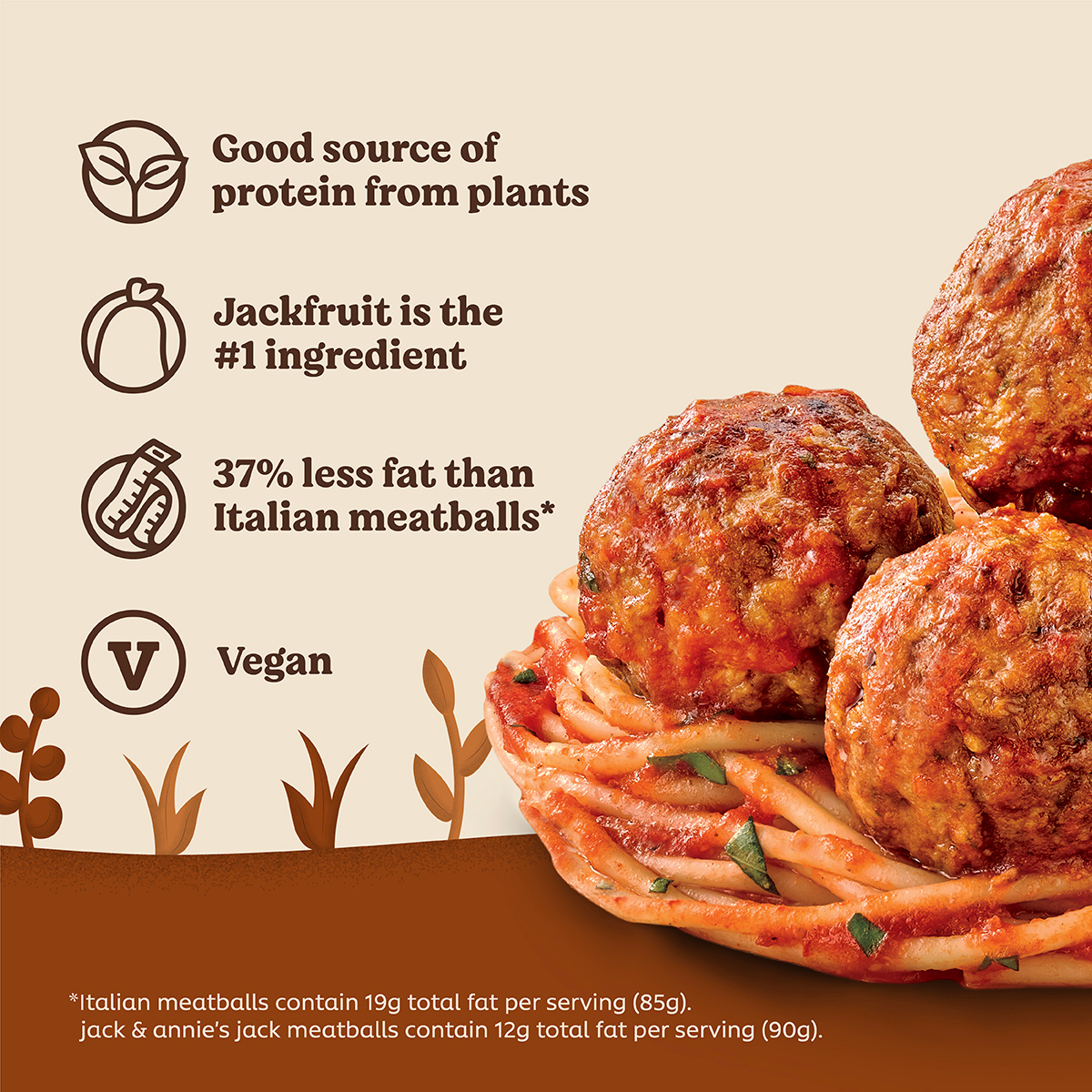 slide 6 of 7, Jack & Annie's Vegan Classic Jack Meatballs 9.6 oz, 9.6 oz
