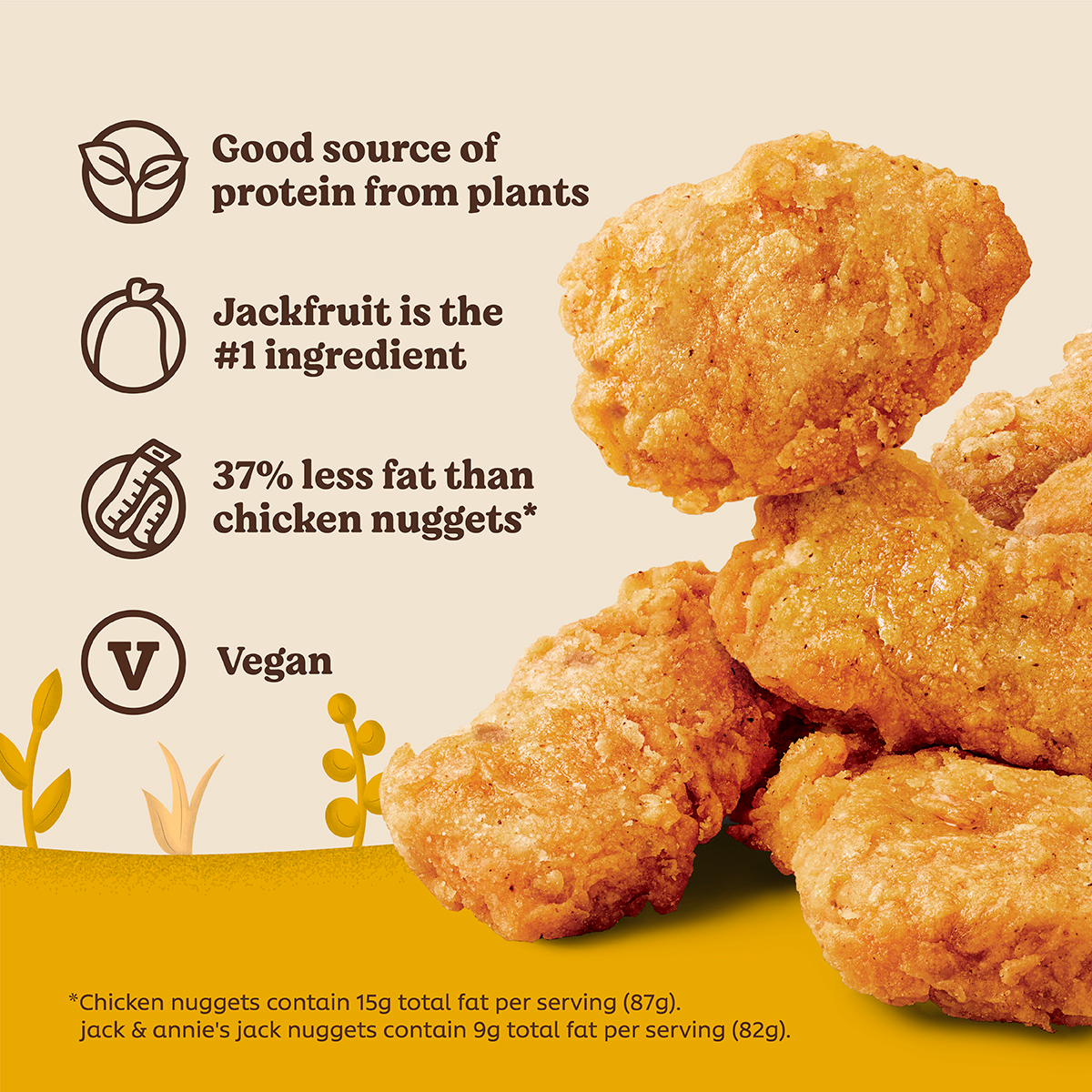 slide 7 of 7, Jack & Annie's Crispy Vegan Jackfruit Nuggets 10.0 oz, 10 oz