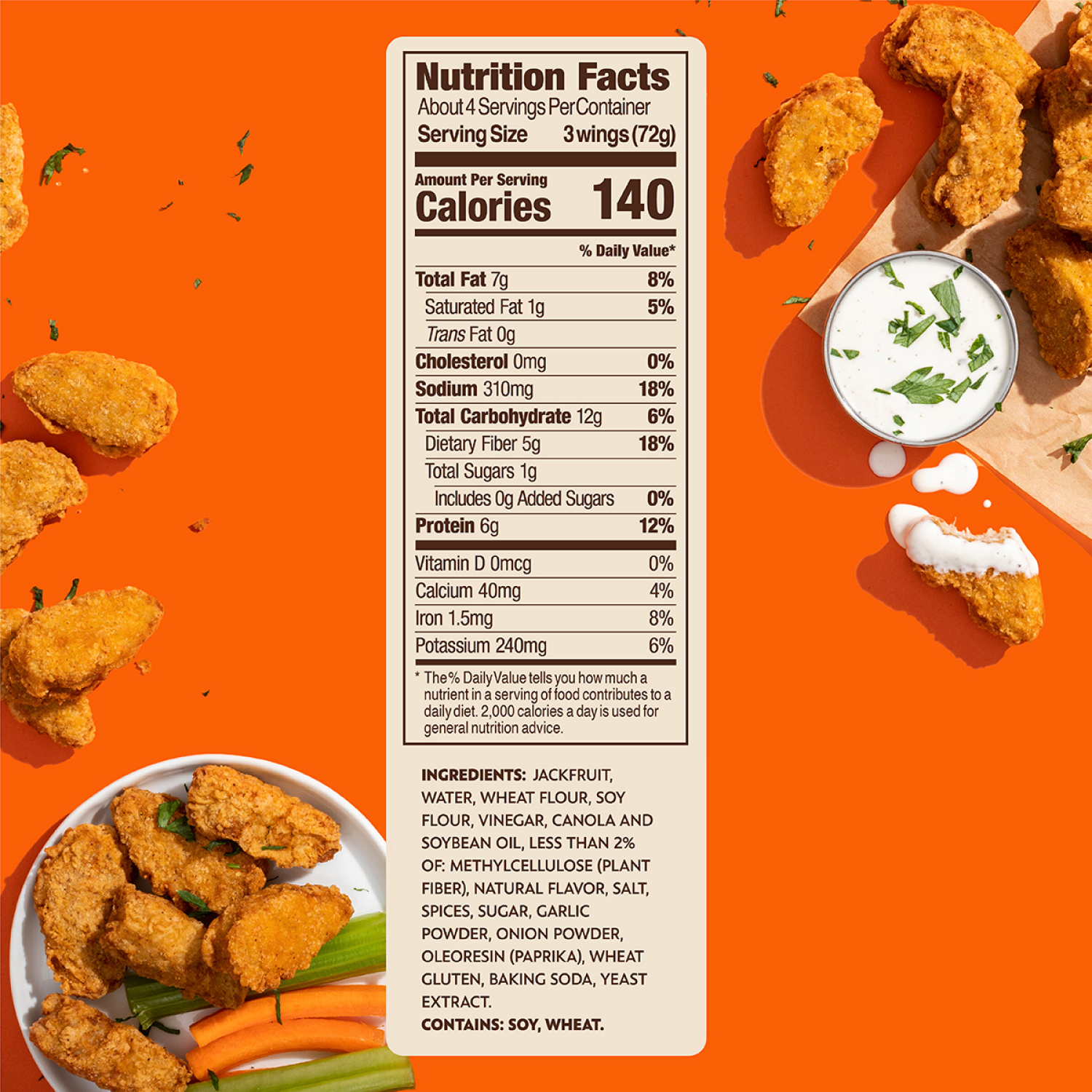 slide 4 of 5, Jack & Annie's Vegan Jackfruit Buffalo Wings 9.1 oz, 9.7 oz