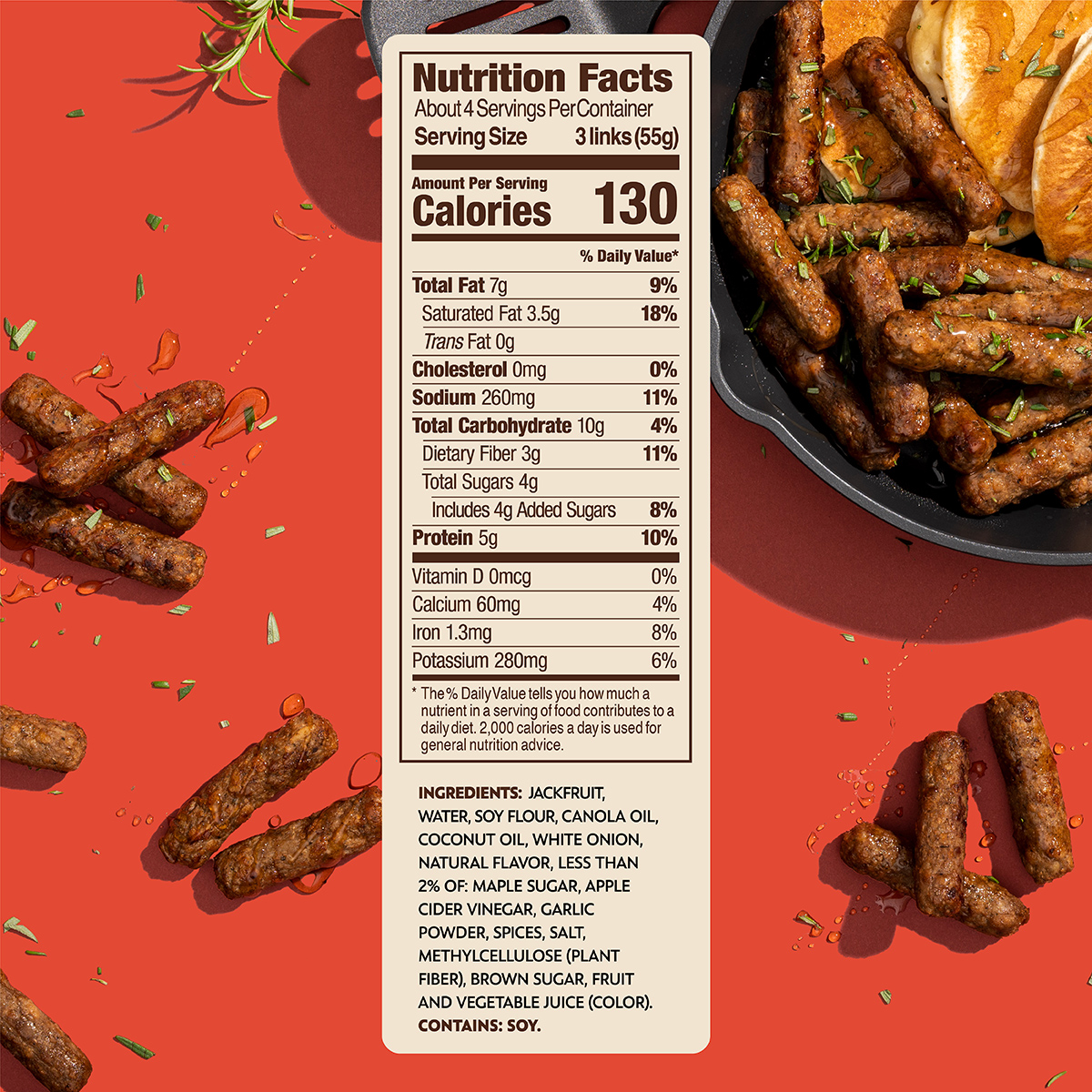 slide 5 of 7, Jack & Annie's Vegan Maple Breakfast Jackfruit Sausage Links 7.2 oz, 7.2 oz