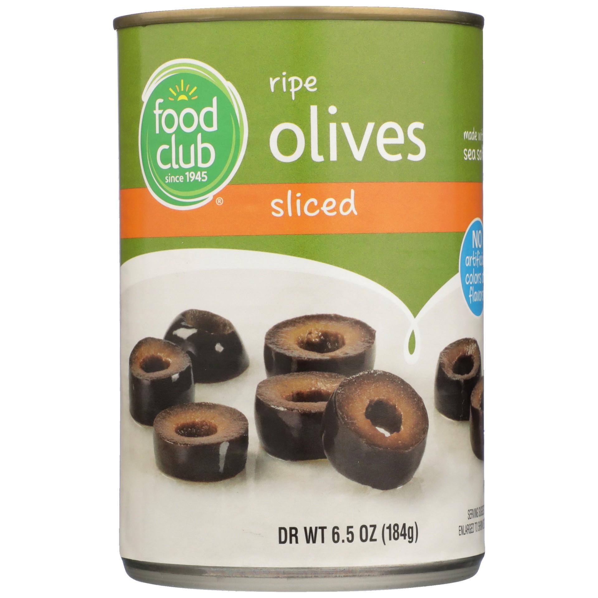 slide 1 of 6, Food Club Sliced Ripe Pitted Olives 6.5 oz, 6.5 oz