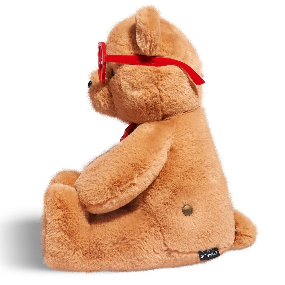 slide 6 of 9, FAO Schwarz Bear with Heart Glasses 12" Stuffed Animal, 1 ct