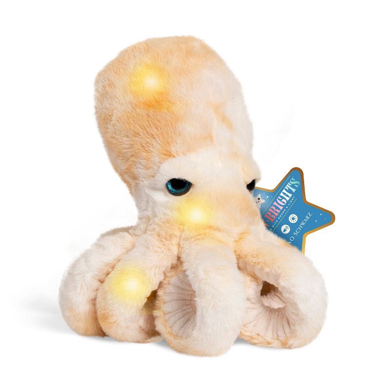 slide 1 of 1, FAO Schwarz 12" Glow Brights LED with Sound Octopus Toy Plush, 1 ct