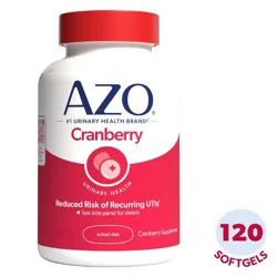AZO Cleanse + Protect Cranberry Softgels for Urinary Tract Health - 120ct
