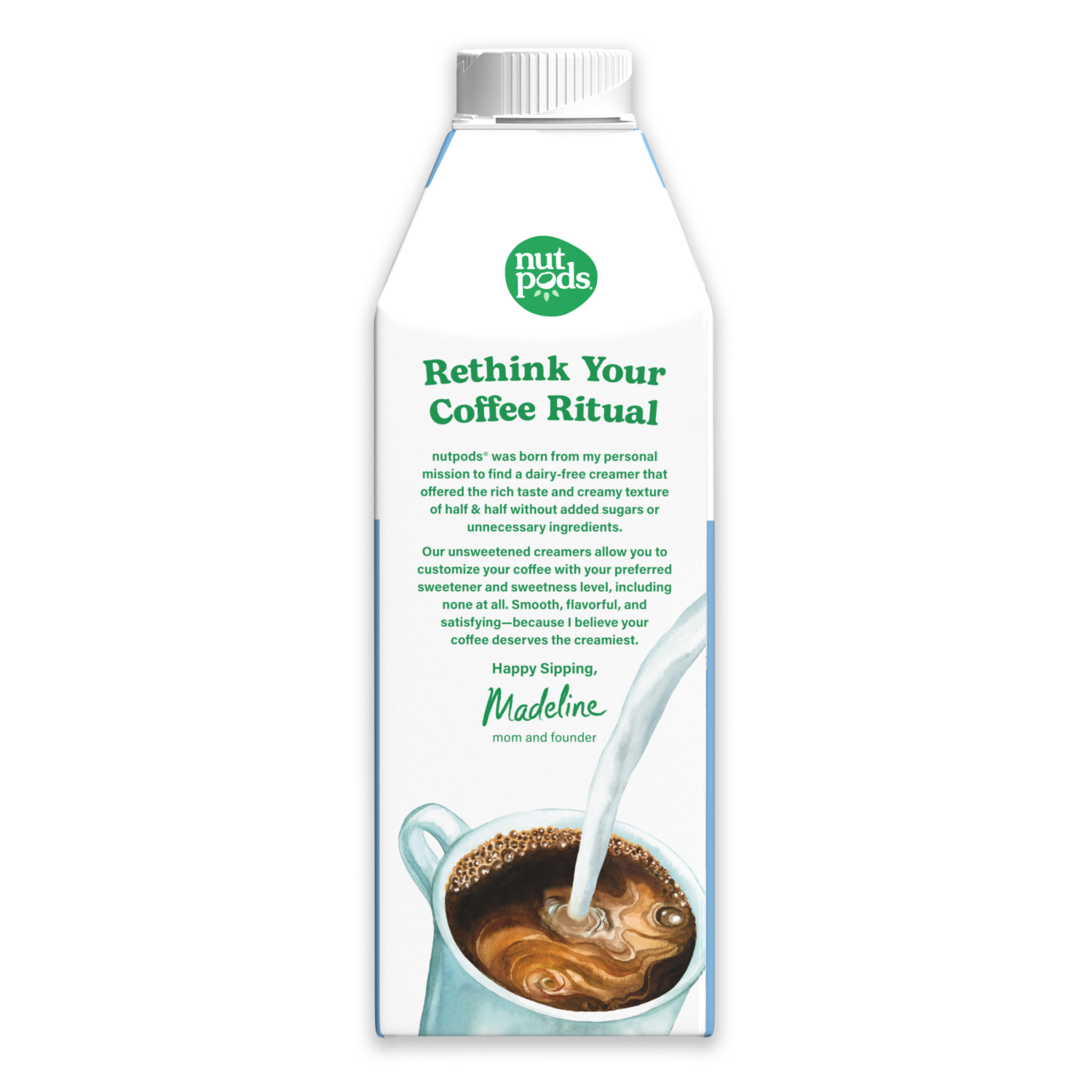 slide 5 of 8, nutpods Unsweetened Non Dairy French Vanilla made with Almonds and Coconuts Coffee Creamer, 25.4 fl oz