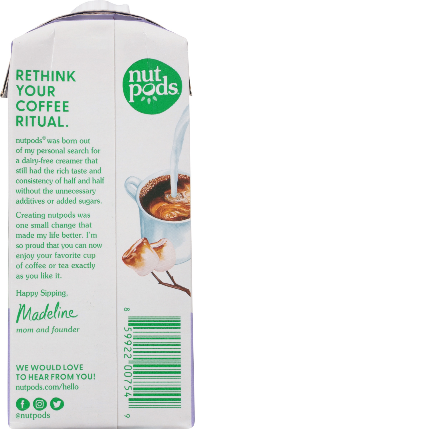 slide 3 of 4, nutpods Almond + Coconut Toasted Marshmallow Creamer - 11.2 fl oz, 11.2 fl oz