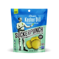 SuckerPunch Chip Cut Classic Kosher Dill Pickle Pack 3.4 fl oz