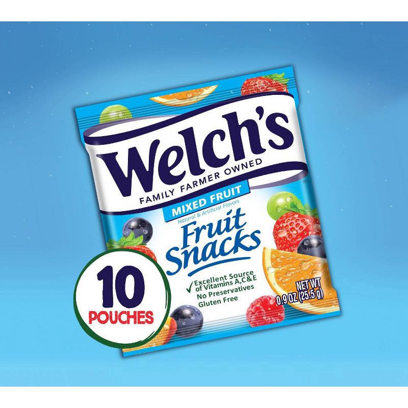slide 5 of 7, Welch's Mixed Fruit Snacks - 9oz - 10ct, 10 ct; 9 oz