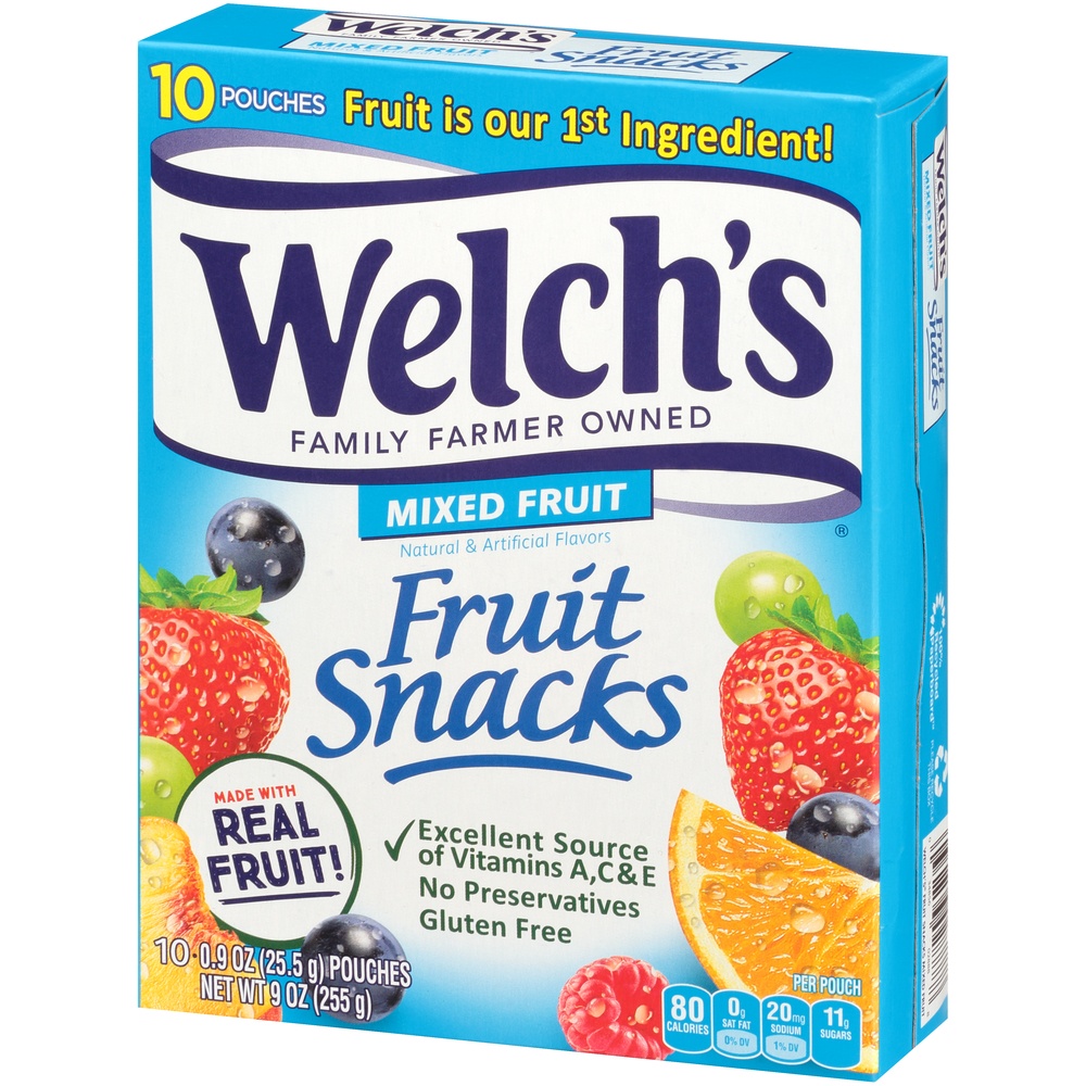 slide 4 of 9, Welch's Mixed Fruit Snacks, 10 ct; 9 oz