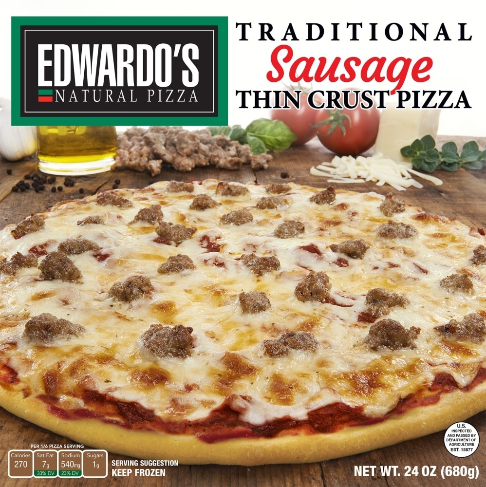 slide 1 of 1, Edwardo's Thin Crust Sausage, 24 oz