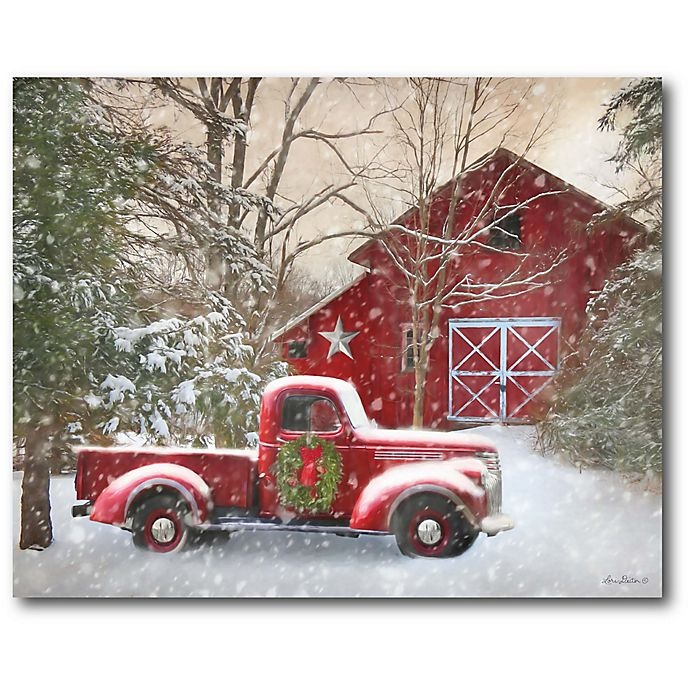 slide 1 of 2, Courtside Market Barn With Truck Canvas Wall Art, 16 in x 20 in