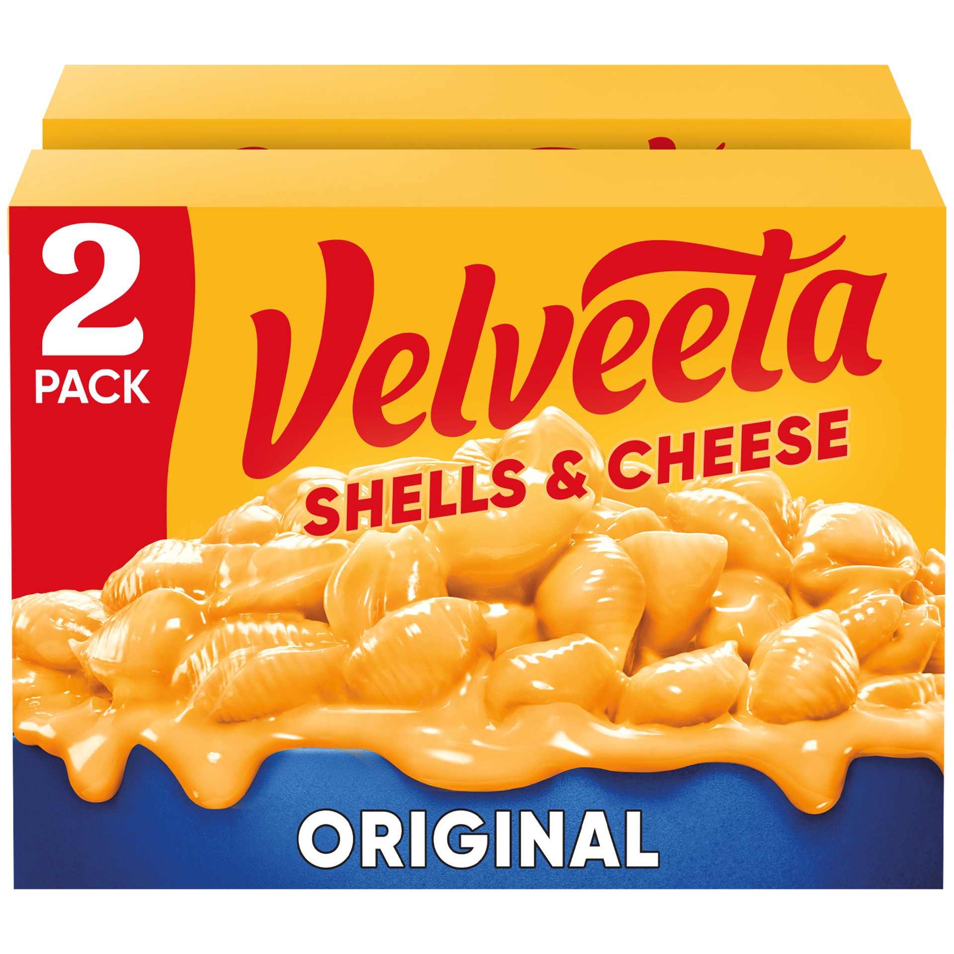 slide 1 of 13, Velveeta Shells & Cheese Original Shell Pasta & Cheese Sauce Meal, 2 ct Pack, 12 oz Boxes, 2 ct