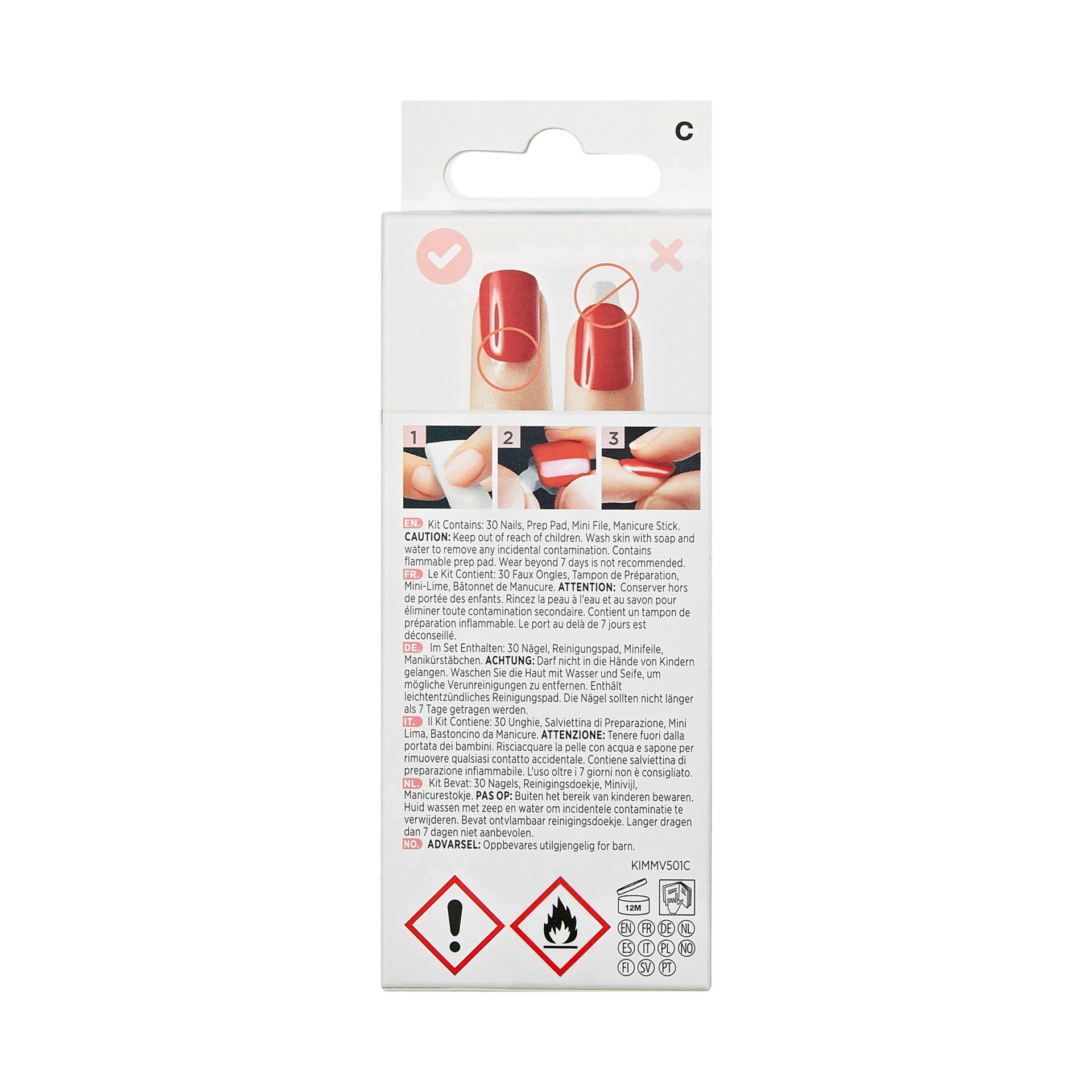slide 8 of 15, imPRESS KISS imPRESS Press-On Manicure Multicolored Medium Almond Fake Nails – ‘Enjoy Today'' – 30ct, 34 pc