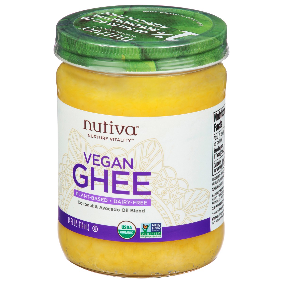 slide 5 of 9, Nutiva Organic Plant-based Ghee, 1 ct