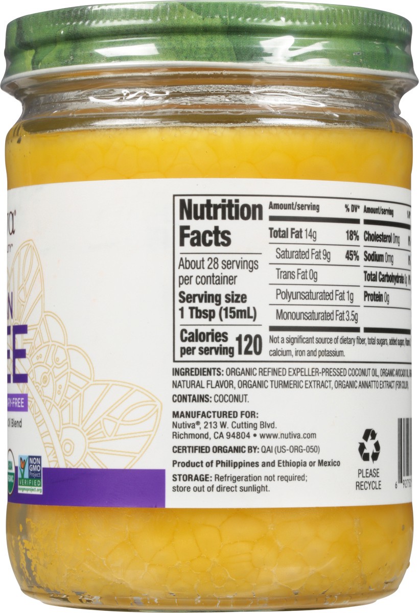 slide 8 of 9, Nutiva Organic Plant-based Ghee, 1 ct