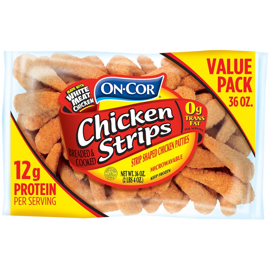 slide 1 of 3, On-Cor Chicken Strips, 36 oz