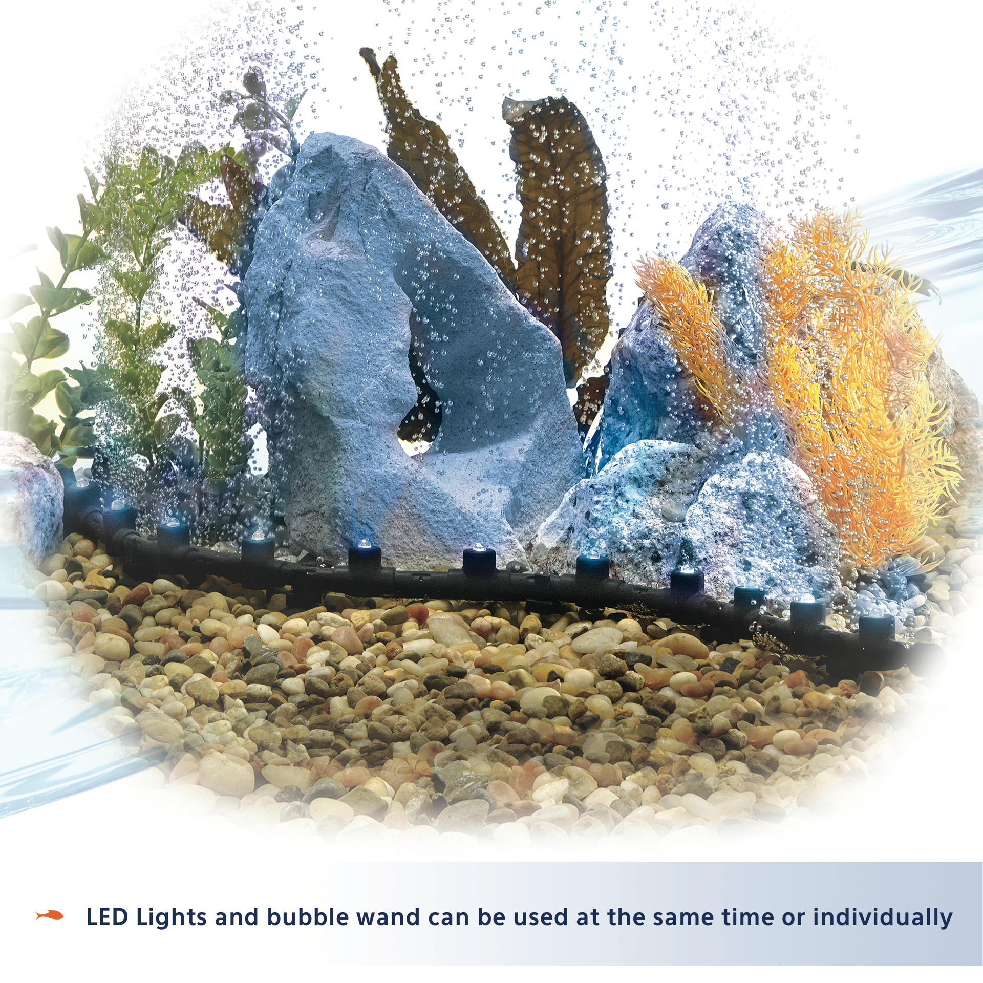 slide 5 of 8, Aqueon Flexible LED Bubble Wand Blue 14 Inches, 1 ct