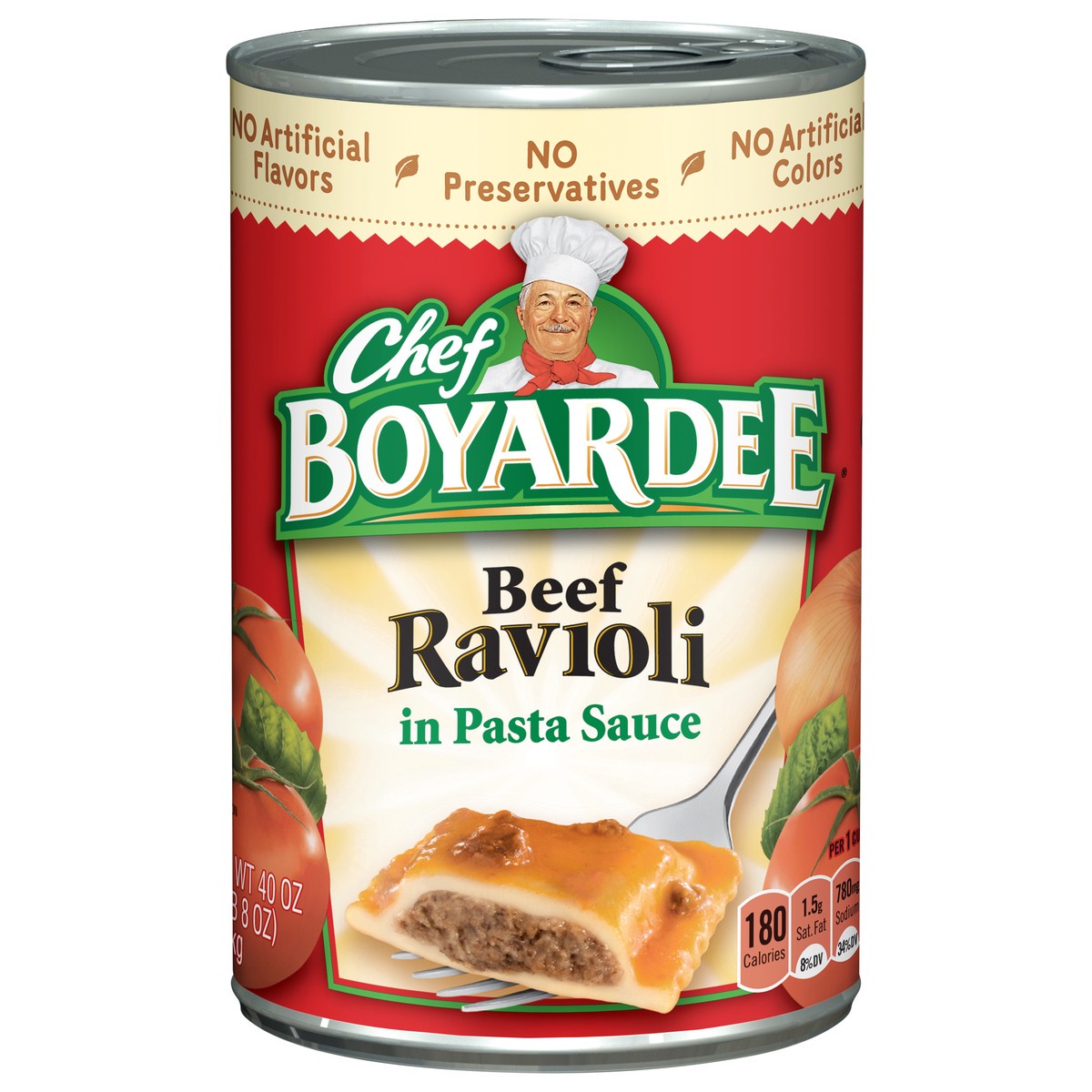 slide 1 of 2, Chef Boyardee Beef Ravioli, 40 oz, 40 oz