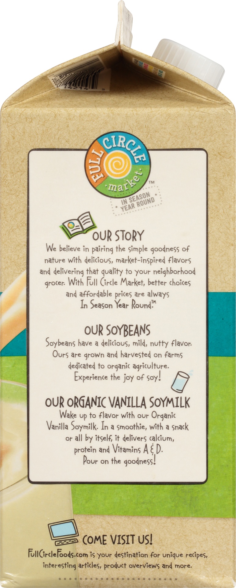 slide 3 of 6, Full Circle Market Organic Vanilla Soy Milk, 64 fl oz