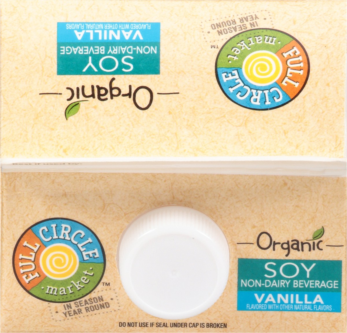 slide 8 of 14, Full Circle Market Organic Non-Dairy Vanilla Soy Beverage 0.5 gl, 64 fl oz