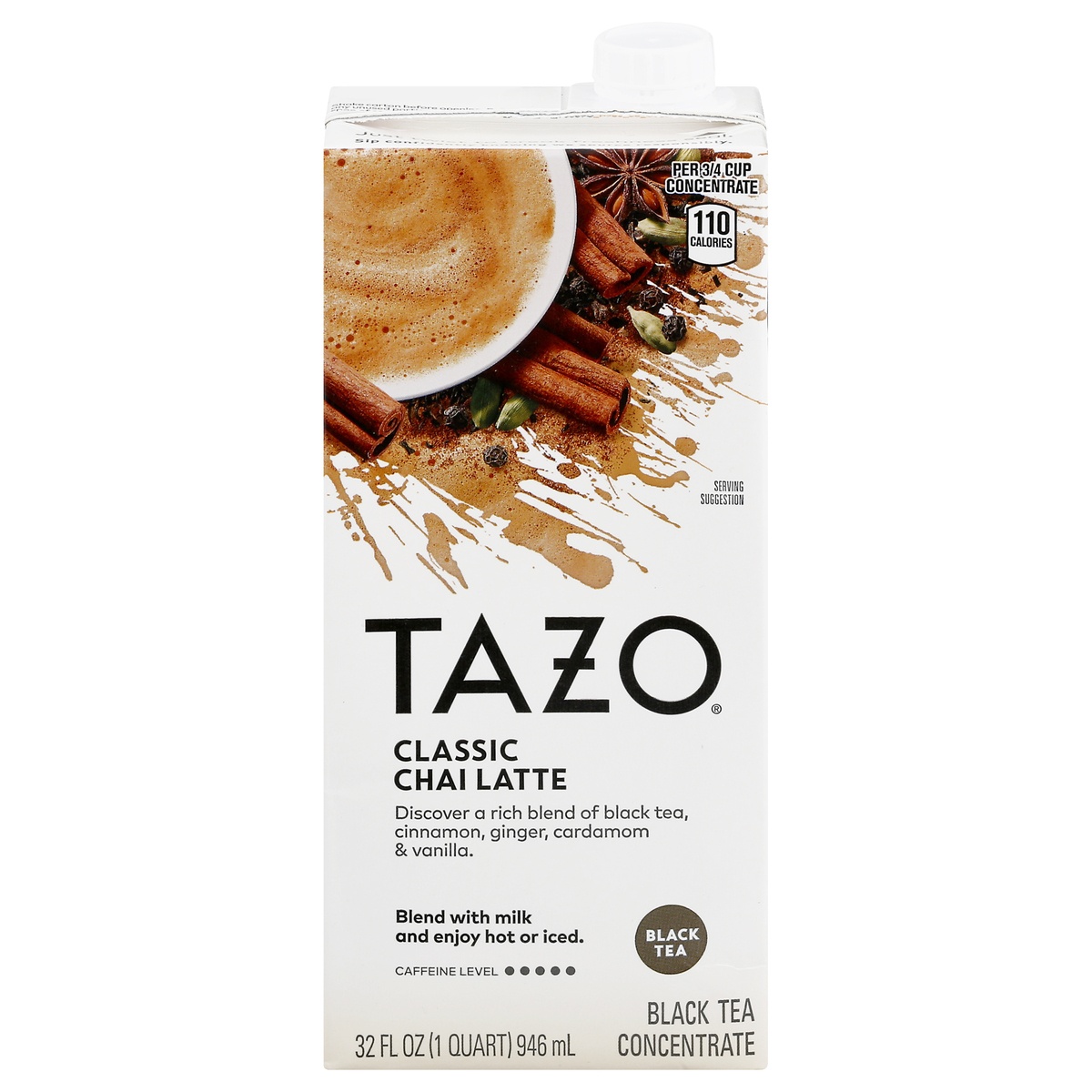 slide 1 of 1, Tazo Classic Latte Chai Black Tea, 32 fl oz
