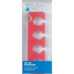 slide 1 of 1, Beauty 360 Gel Toe Separators, 2 ct