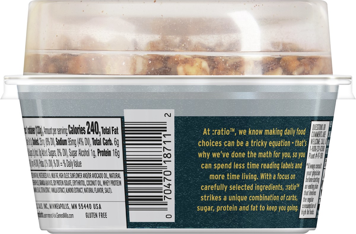 slide 5 of 9, :ratio Keto Friendly Vanilla Yogurt Cultured Dairy Snack With Granola, 4.7 oz