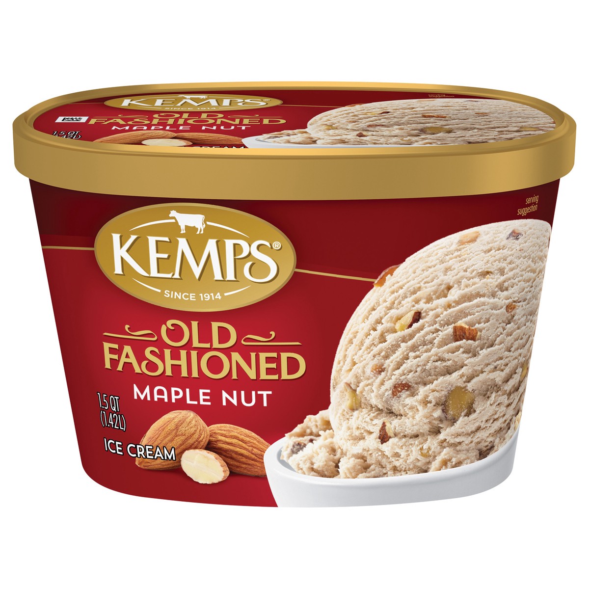 slide 12 of 13, Kemps Old Fashioned Maple Nut Ice Cream, 1.5 qt