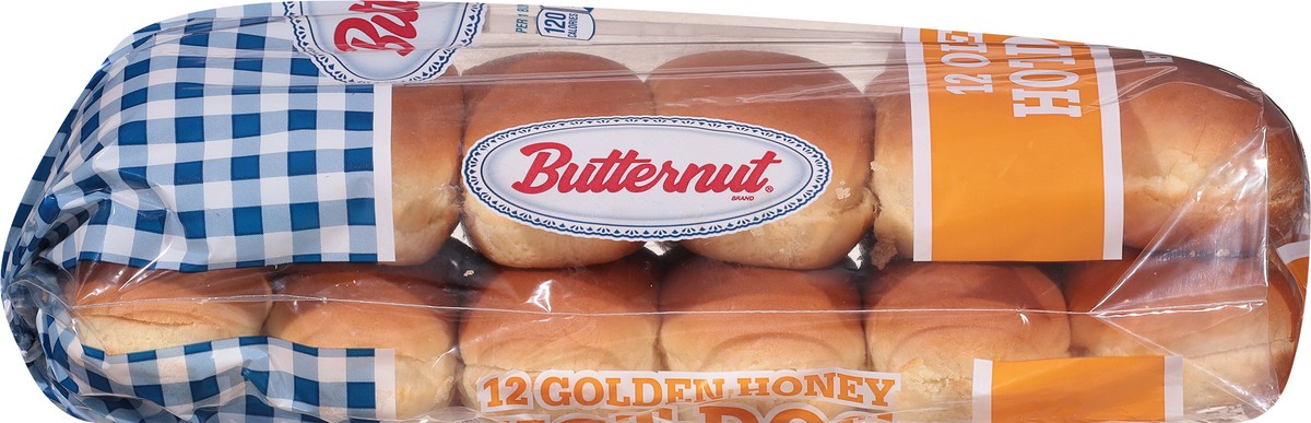 slide 9 of 9, Butternut Golden Honey Hot Dog Buns, 18 oz